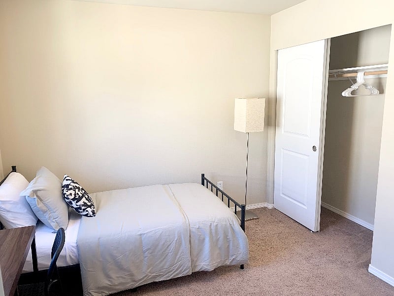 Room 4: Spacious, neat, clean, functional, with a good size closet.