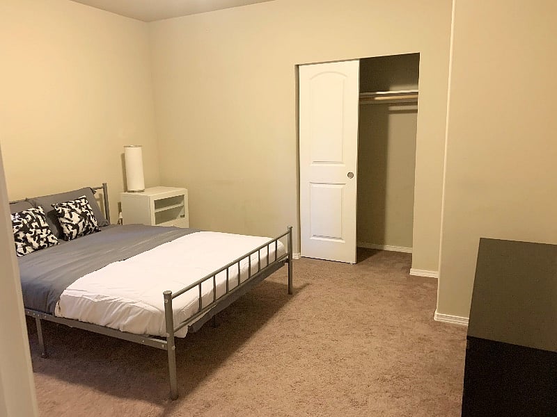 Room 2: Basement room- spacious, clean, more private. 