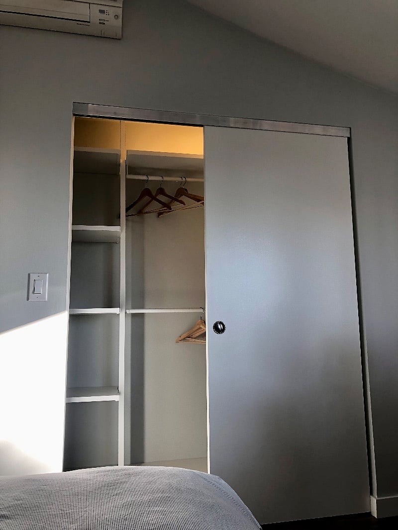 Bedroom built-in closet, side 1
