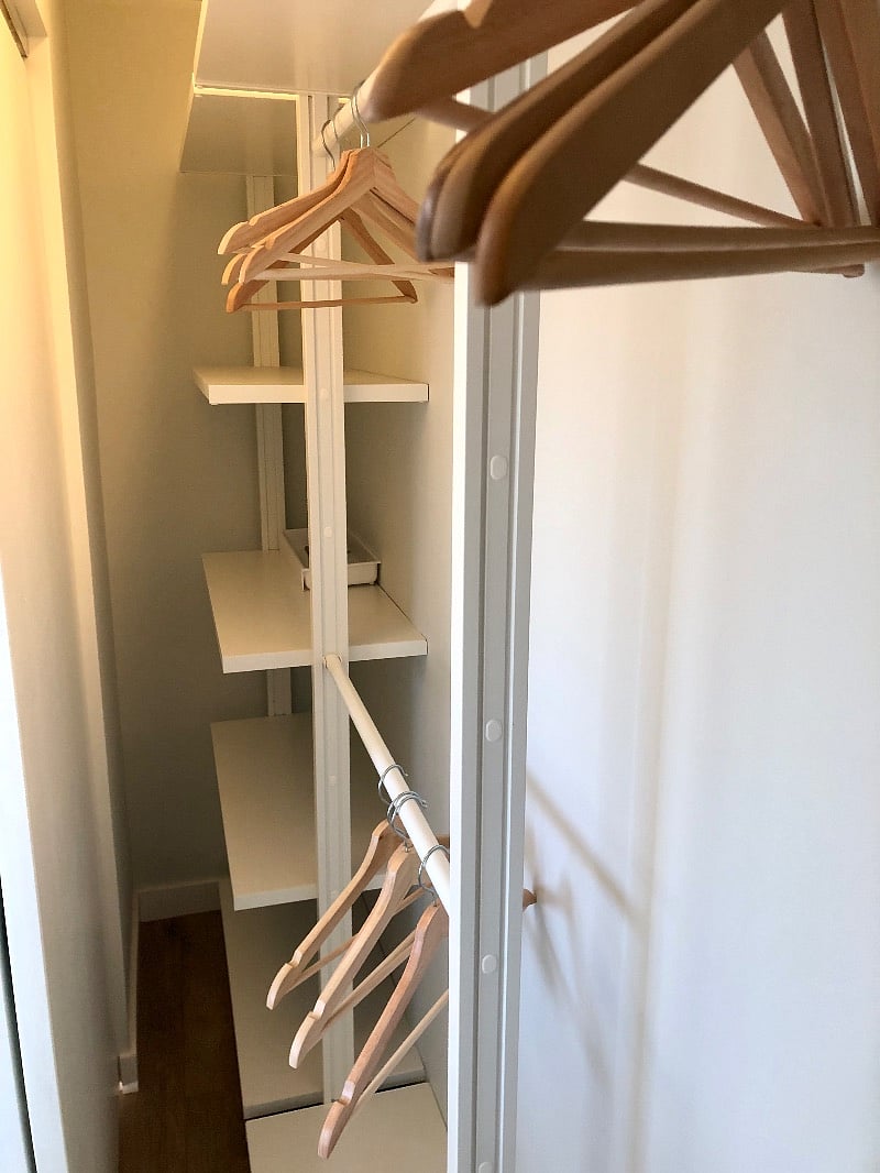 Bedroom built-in closet - inside view