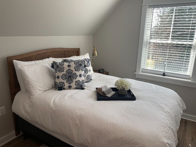 Bedroom 1 with dresser and closet