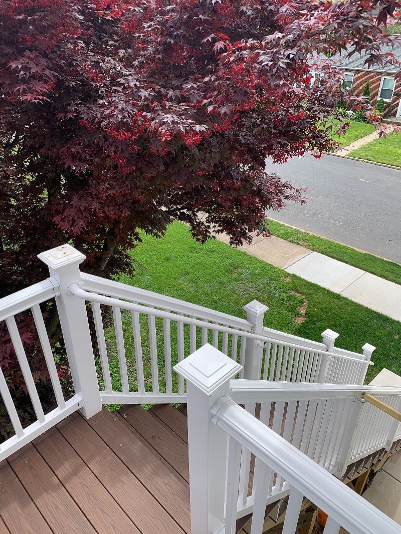 Staircase from ground level to unit.