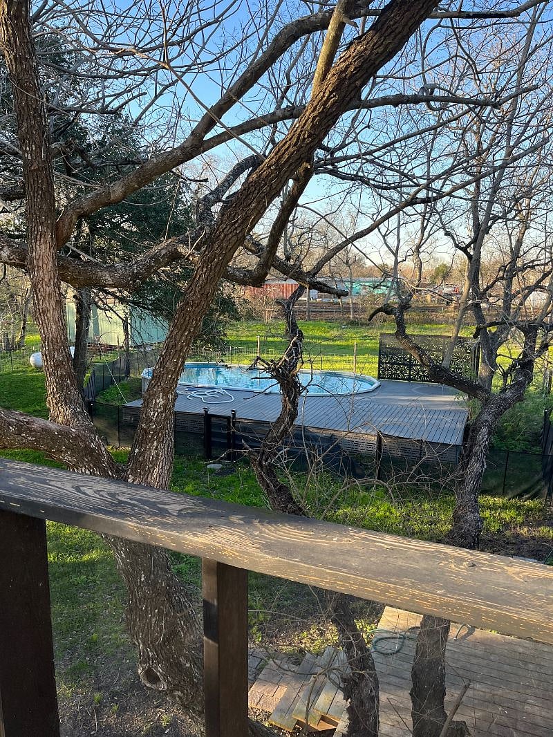 The view of the pool from the balcony. Enjoy a respite after a busy day watching the sunset, or enjoy your coffee here in the mornings.