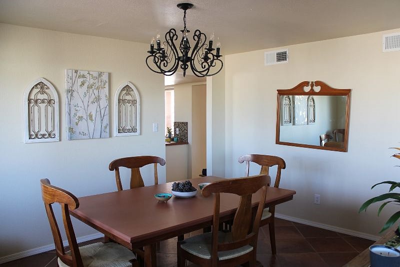 Shared dining room.