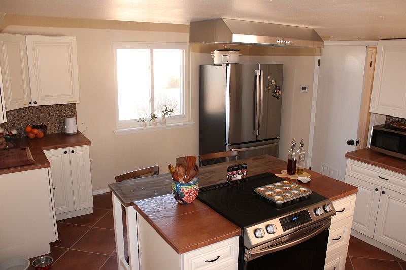 Designated cabinets for your food plus designated space in the large refrigerator.