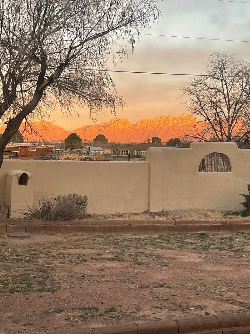 Each evening alpenglow bathes the Organ Mountains.