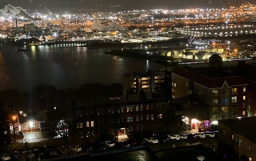 One of your nighttime views! Port of Tacoma.