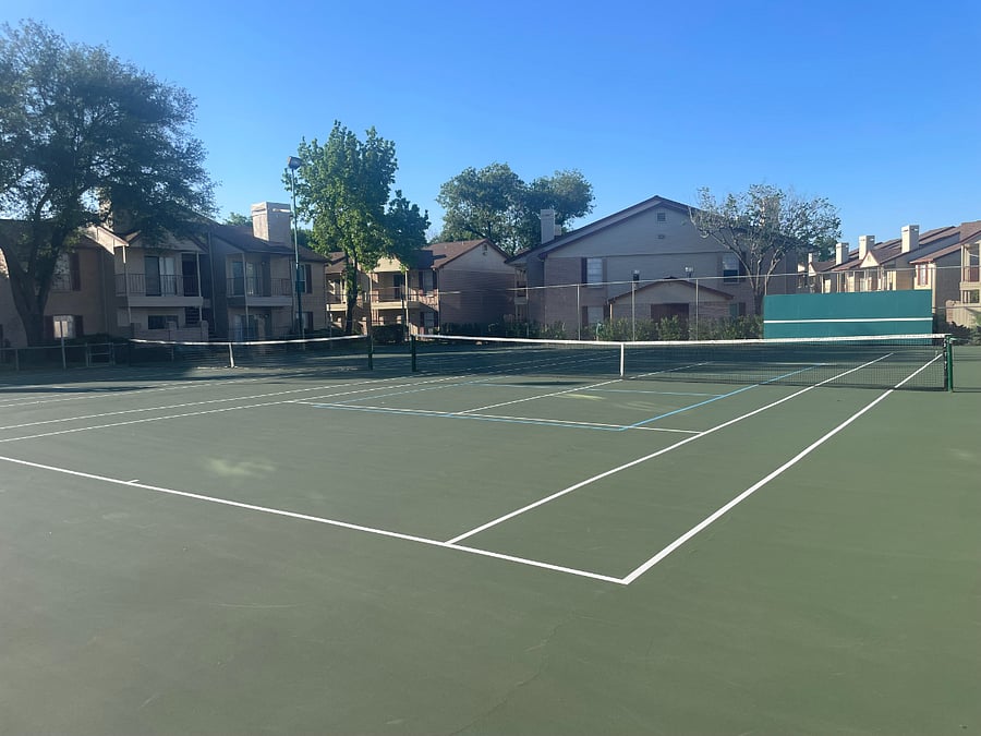 Courts for tennis and pickleball for use