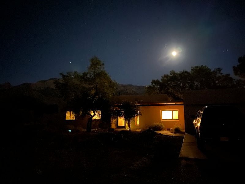 Moonrise over the house
