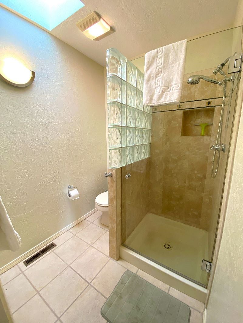 Master bathroom with shower