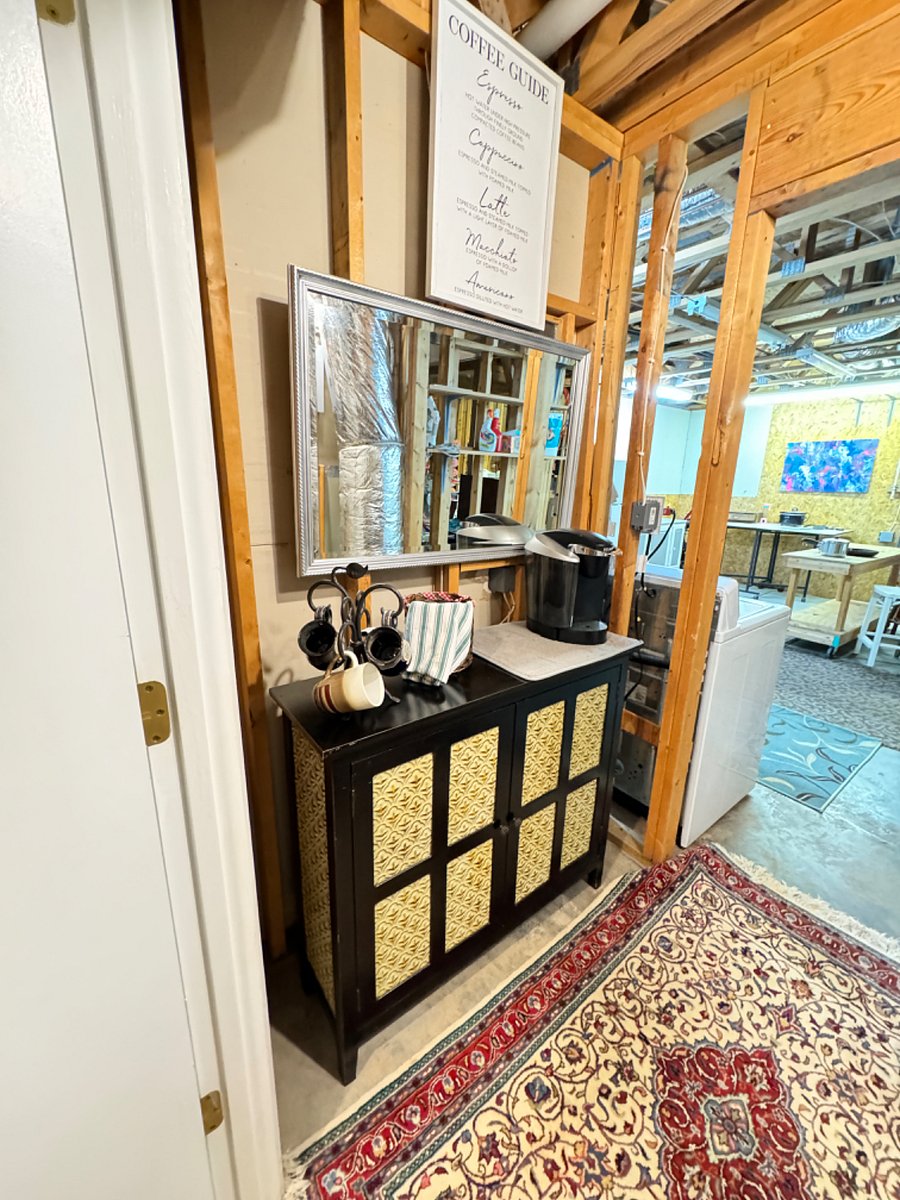 Coffee station in kitchen