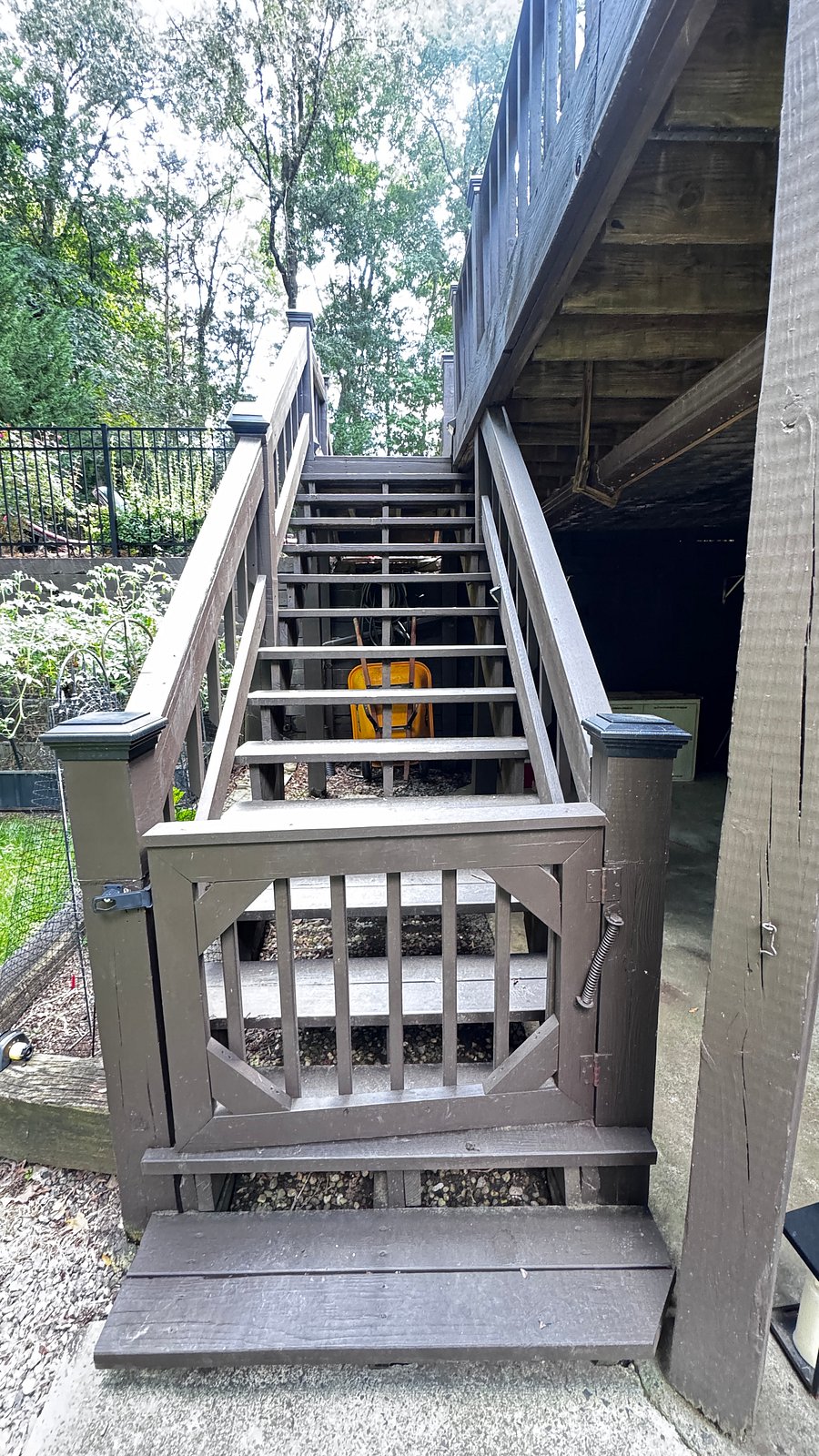 Park in driveway, walk past the pool down the steps to your own entrance.