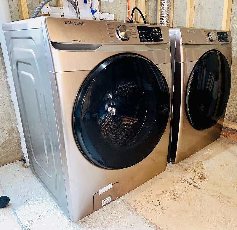 New, Full size washer and dryer in unit!