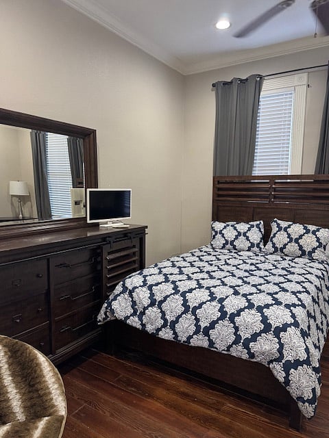 Main bedroom with farm style furniture