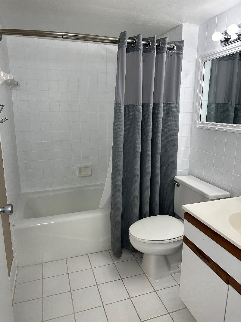 Bathroom in the hallway.