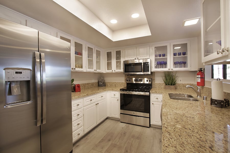 Prepare your gourmet meals on the electric range and sit at the dining room table to enjoy a delicious home cooked meal.