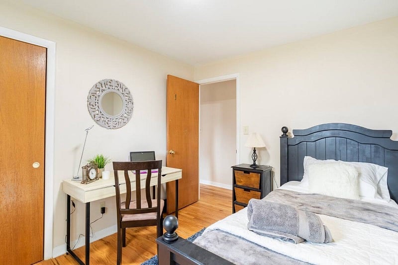 Twin Bed with working station.