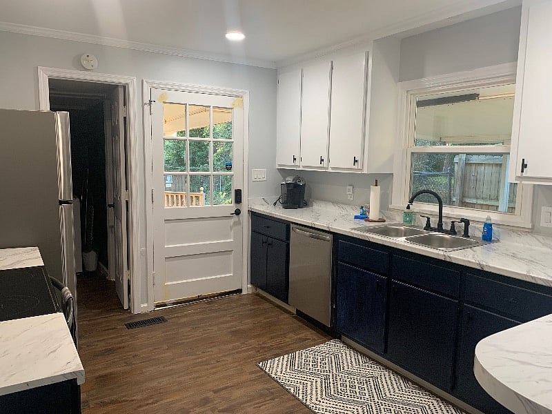 This door goes to the patio and carport
