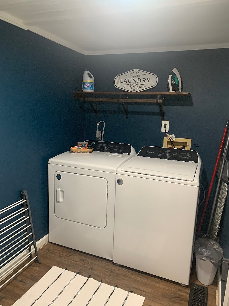 Laundry room with full size washer and dryer