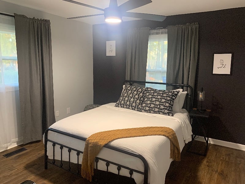 Master bedroom with half bath inside. Brand new Nectar queen mattress and comfortable sheets