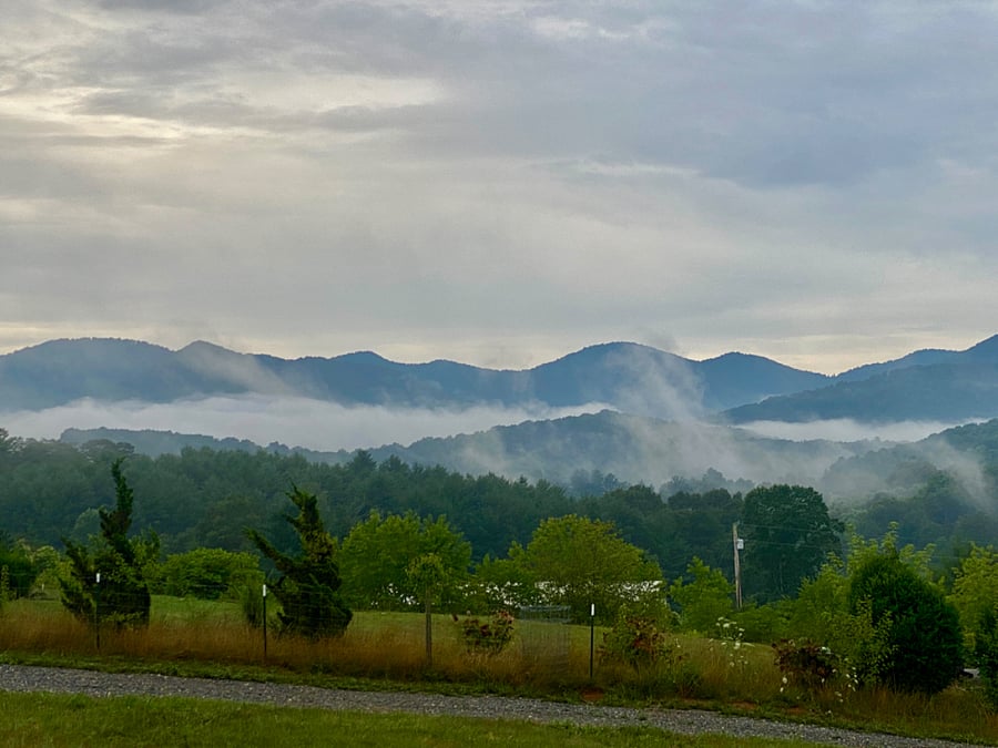 Just one of the beautiful views of the mountains you can see walking the neighborhood