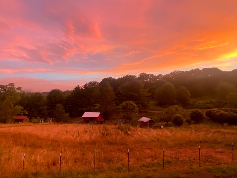 Fall sunset