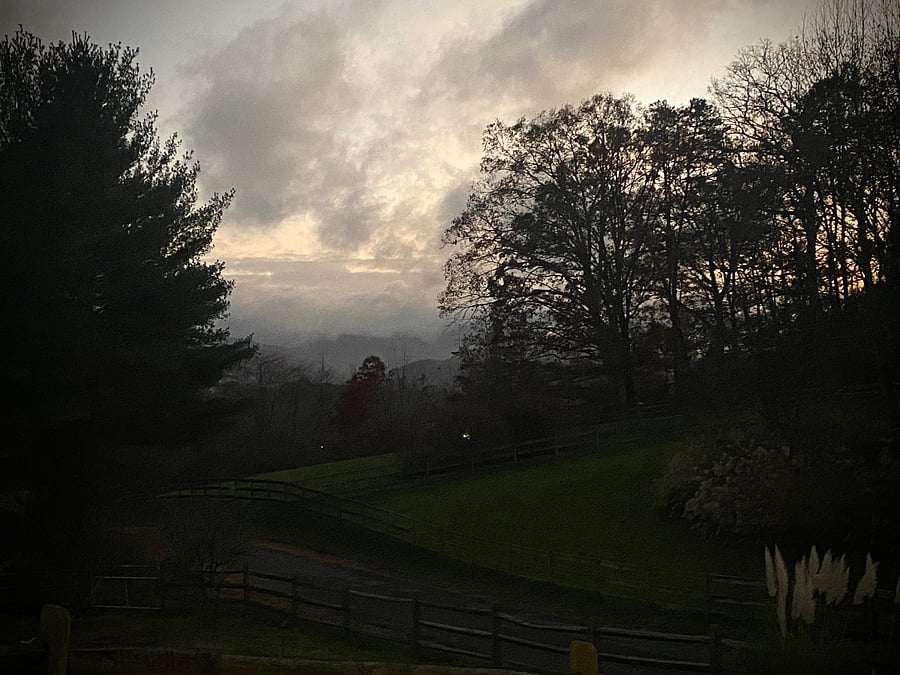 Evening view while you relax on your porch