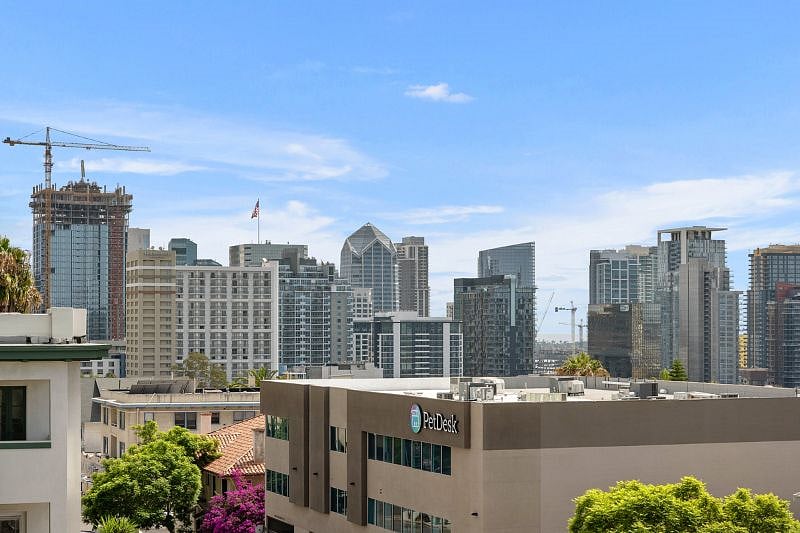 Cityscape views from unit 209.