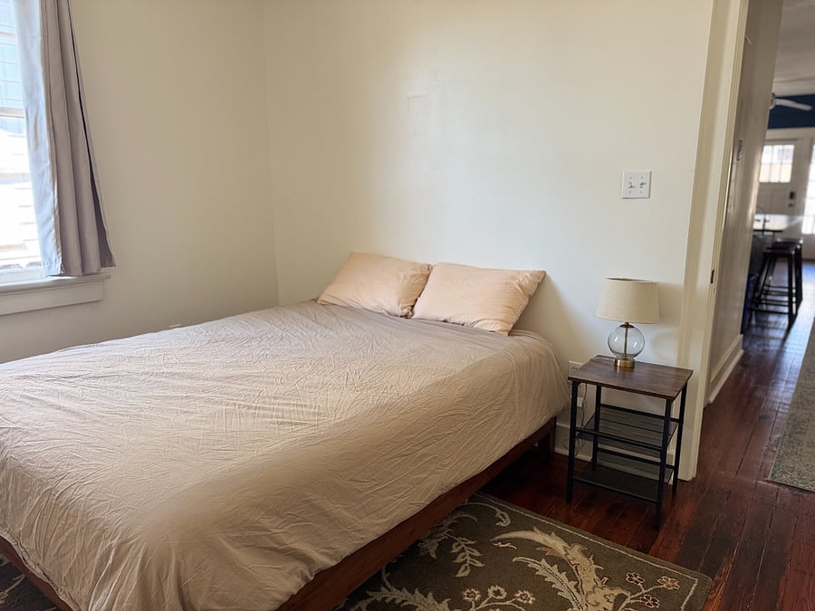 Bedroom with backyard access
