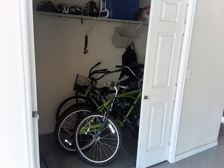 Four bikes provided for guests.