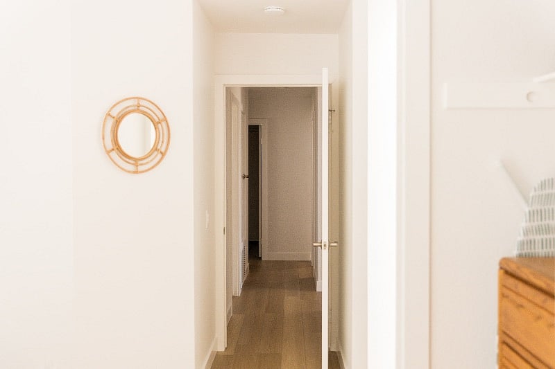 Down the hall from the master bedroom are 2 other bedrooms