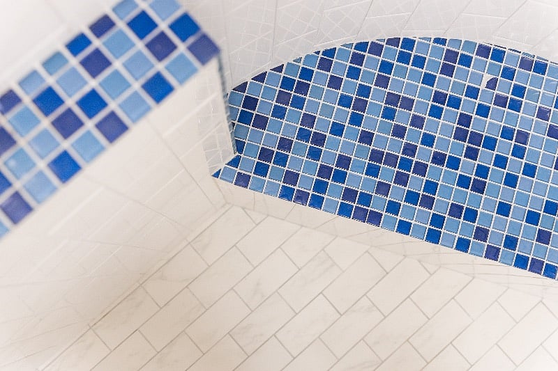 Ensuite shower comes equipped with a bench seat