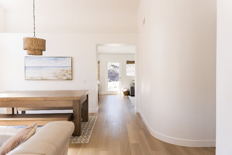 Clean luxury vinyl plank flooring throughout.