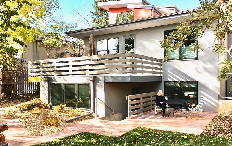 Lower patio is furniture is dedicated to rental unit