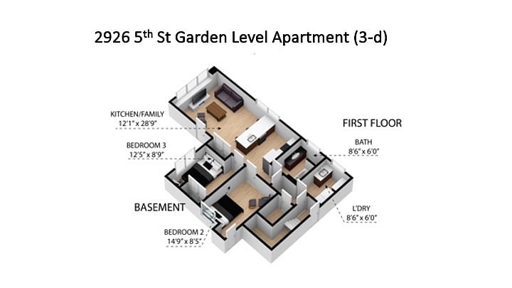 3-D plan (2nd BR closet not show in this view)