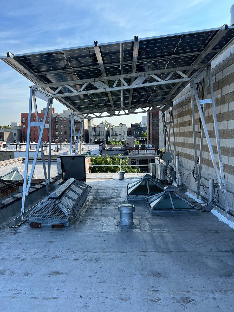 solar panel on roof powers all the public areas of the building!
