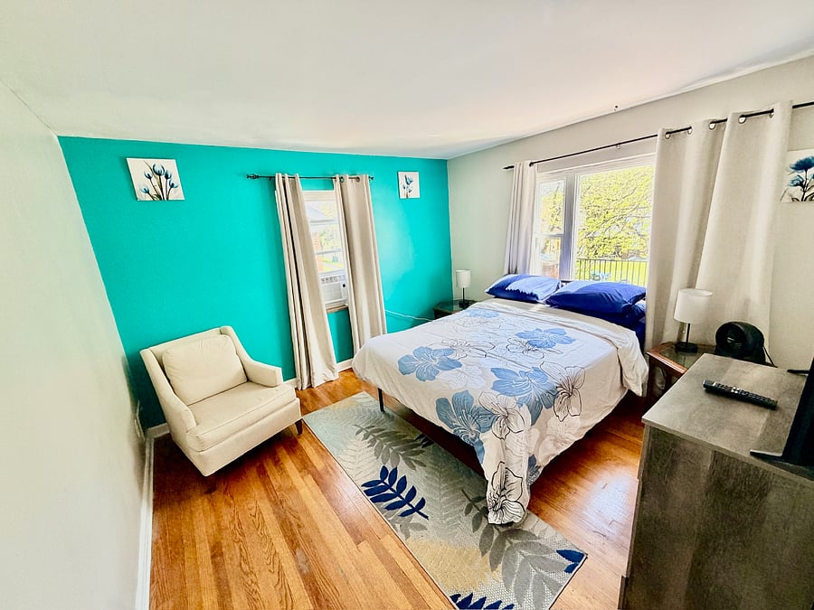 Bedroom Two with Queen Size Bed in Apartment 2 on Upper Level - 2 Bedroom