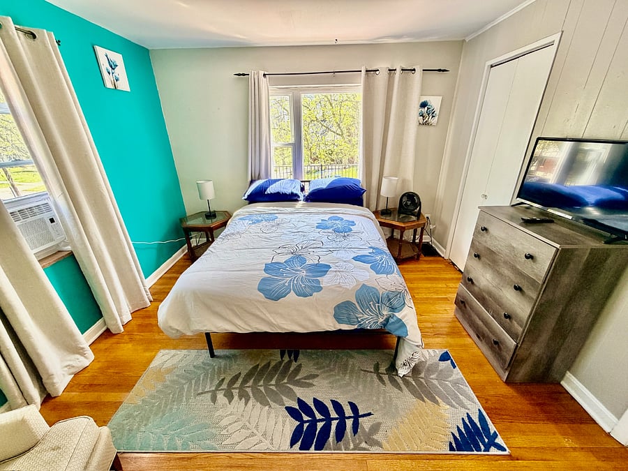 Bedroom Two with Queen Size Bed in Apartment 2 on Upper Level - 2 Bedroom