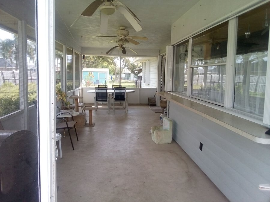 Large screened porch