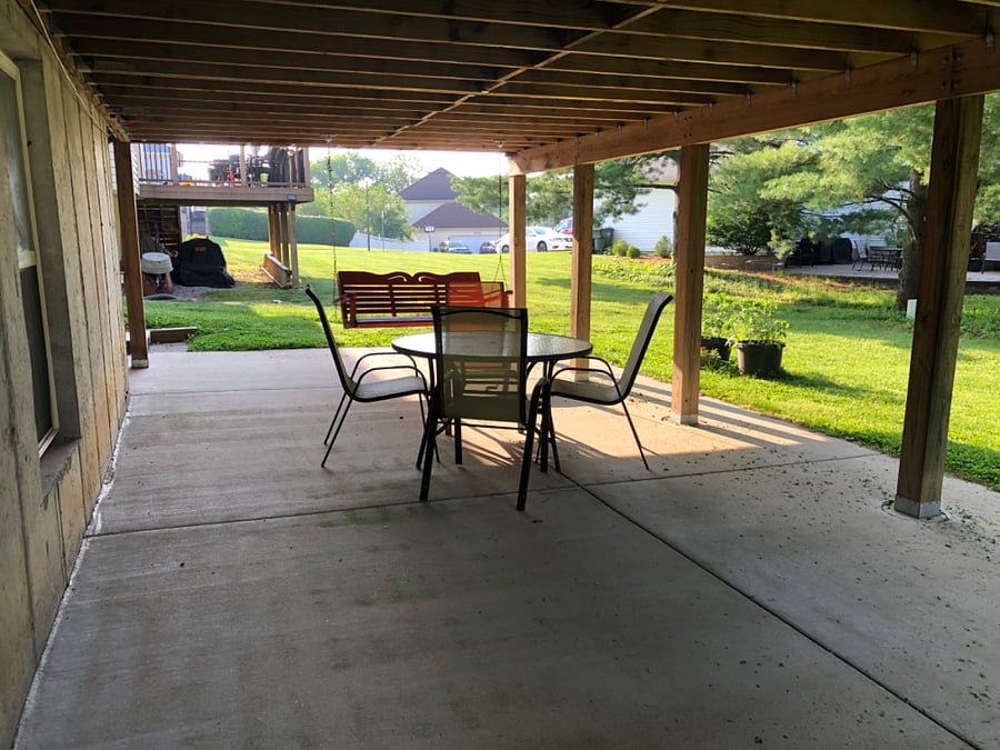 Outdoor dining area