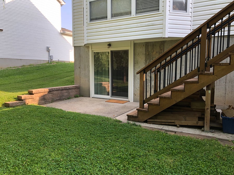 Private entrance through sliding glass doors. Smaller patio.