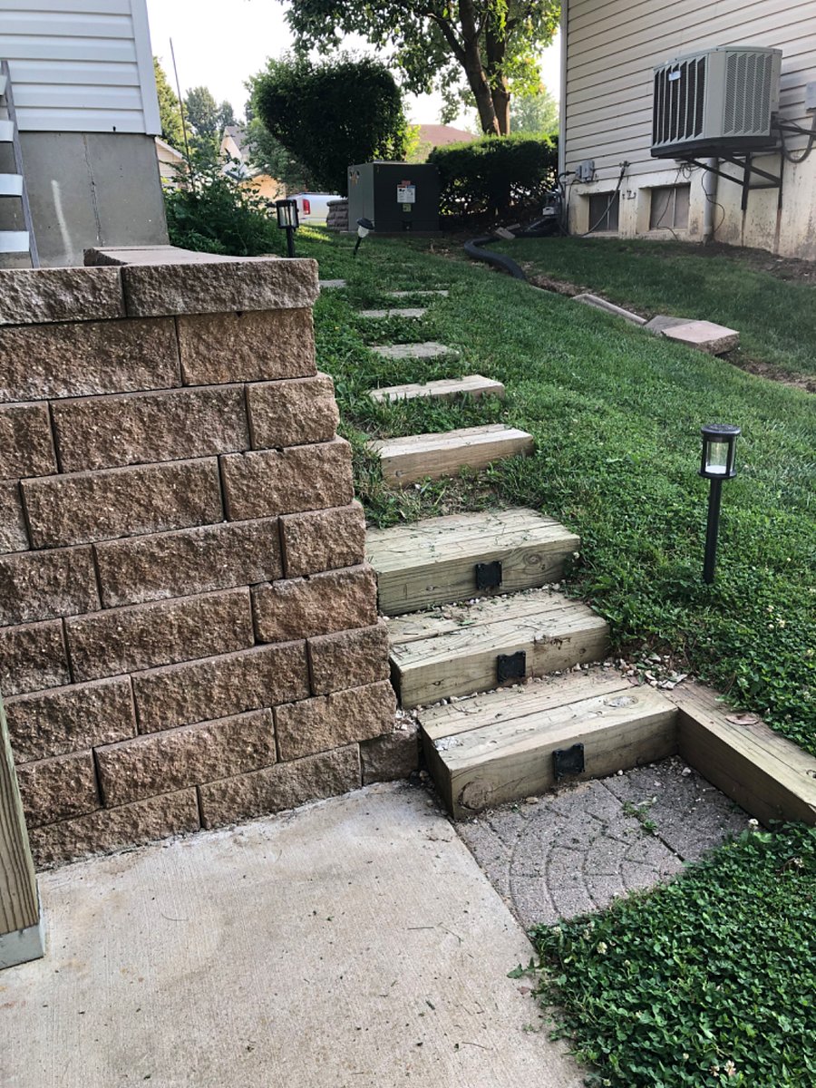 Steps to patio