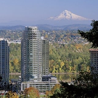 View of the John Ross Condo with Mt Hood in the background, which is fully visible from our unit