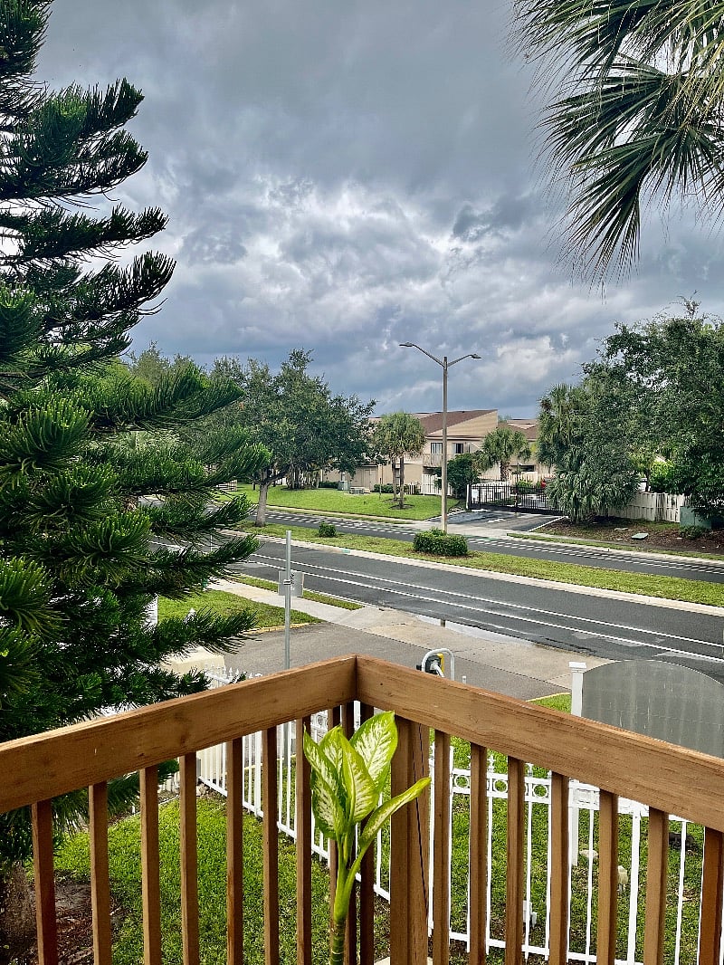 Side view from the balcony.