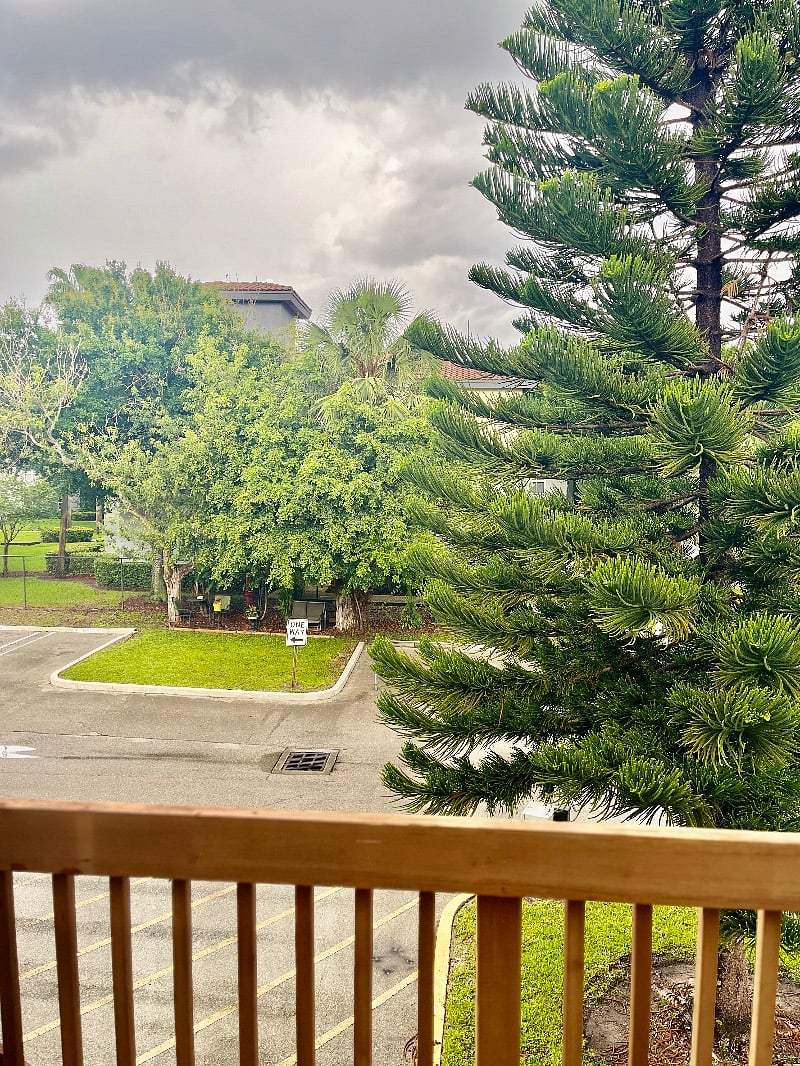 Front view from balcony.