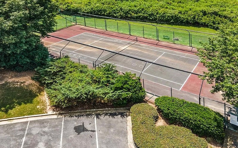 Community tennis court.