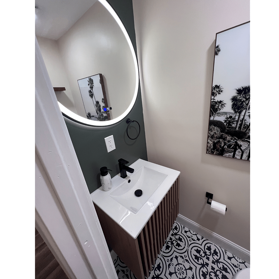 New added 1st. fl. powder room bathroom.
