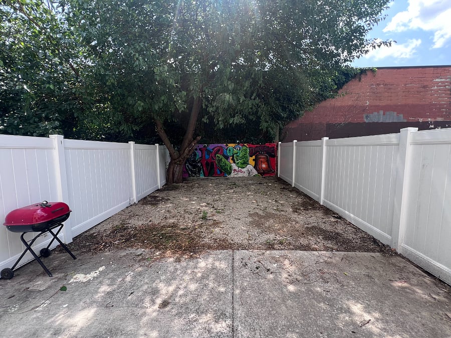 New installed backyard privacy fence