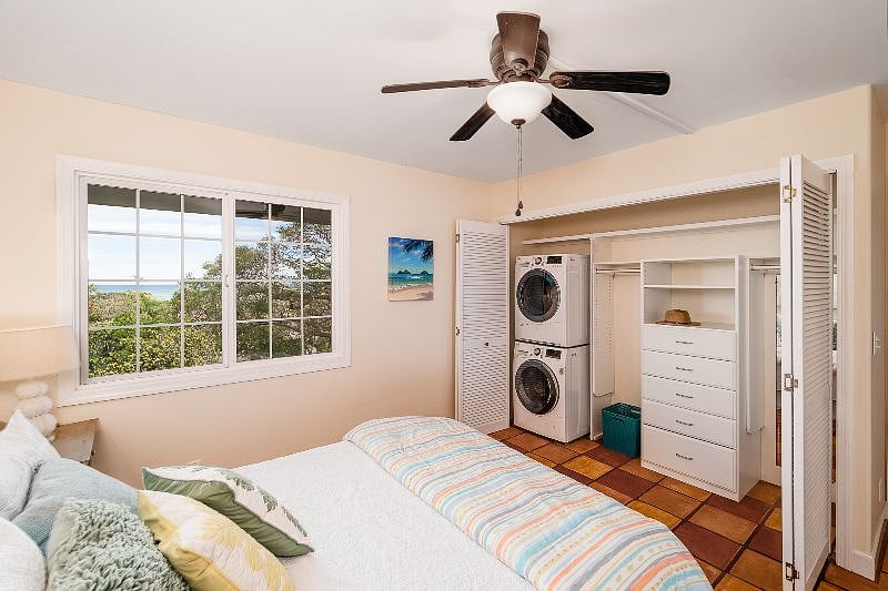 Your own washer and dryer in closet. 