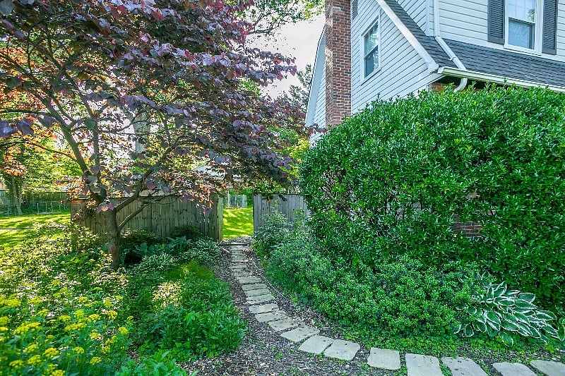 Use walkway around house. Gate is unlocked but please close completely.